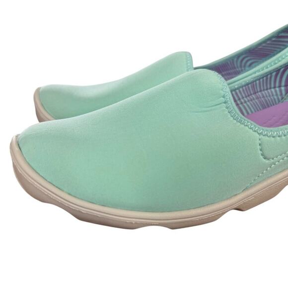 Crocs Duet Busy Day Skimmer Slip On Shoes Aqua Flat Mismatched Left 8 Right 9 - Picture 4 of 12